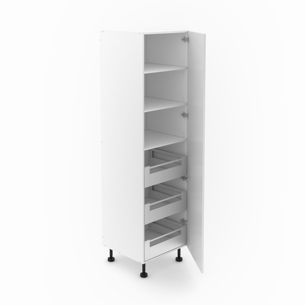 1 Door Pantry Cabinet with 3 Inner Drawer - Poly