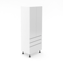 2 Door Pantry Cabinet with 2 Small + 1 Pot Drawers - Shadowline