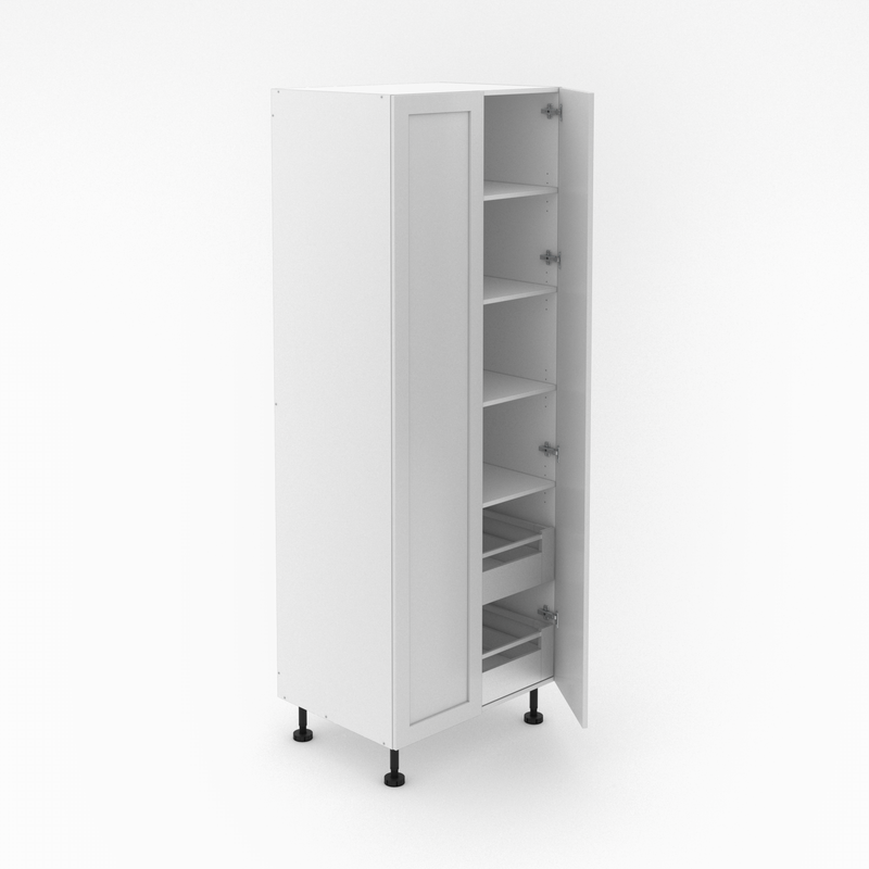 2 Door Pantry Cabinet with 2 Inner Drawer - Shaker