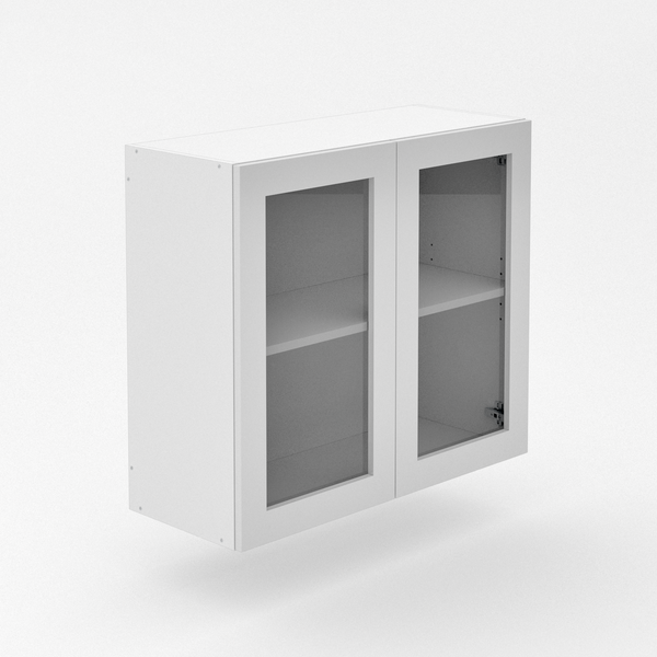 2 Door Top Cabinet with Glass - Poly