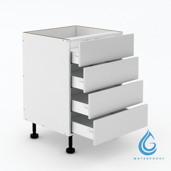 4 Equal Drawers - Poly - Outdoor Waterproof