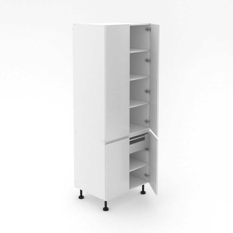 4 Door Pantry with Split with 1 Inner Drawer - Shadowline