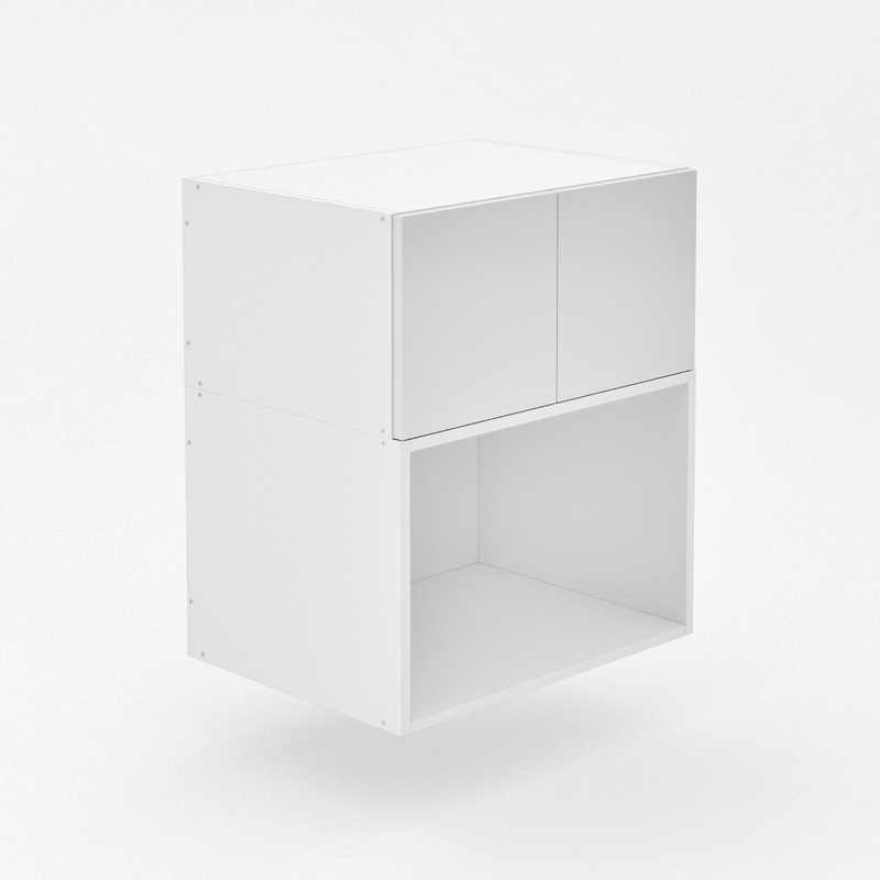 2 Door Microwave Top Cabinet ( Hinged ) - Modular Shadowline