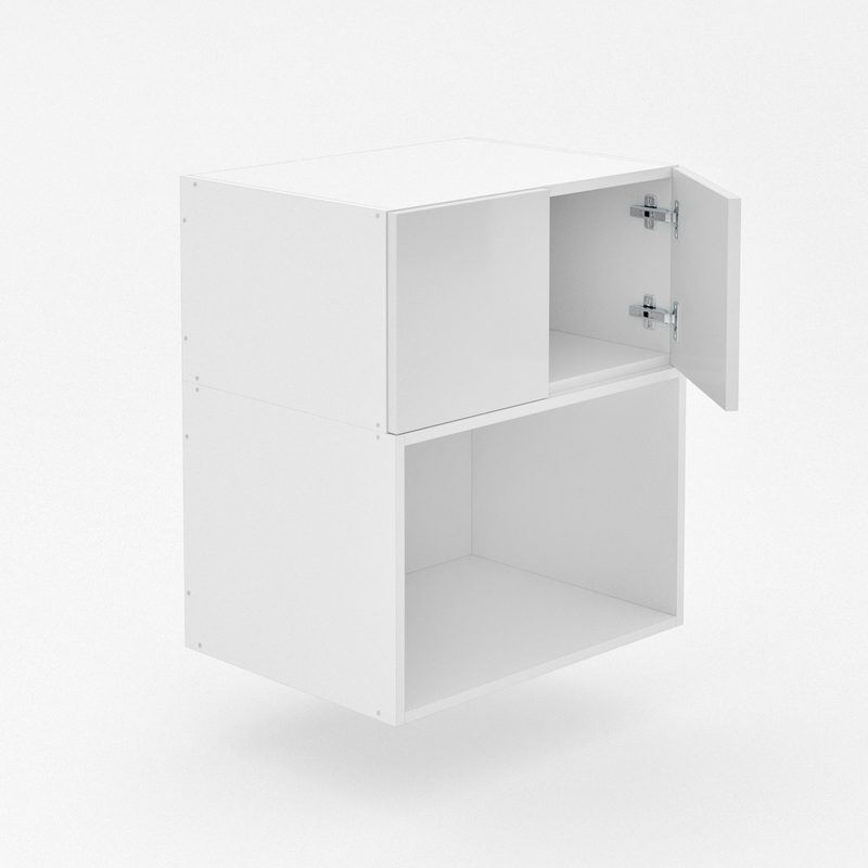 2 Door Microwave Top Cabinet ( Hinged ) - Modular Shadowline