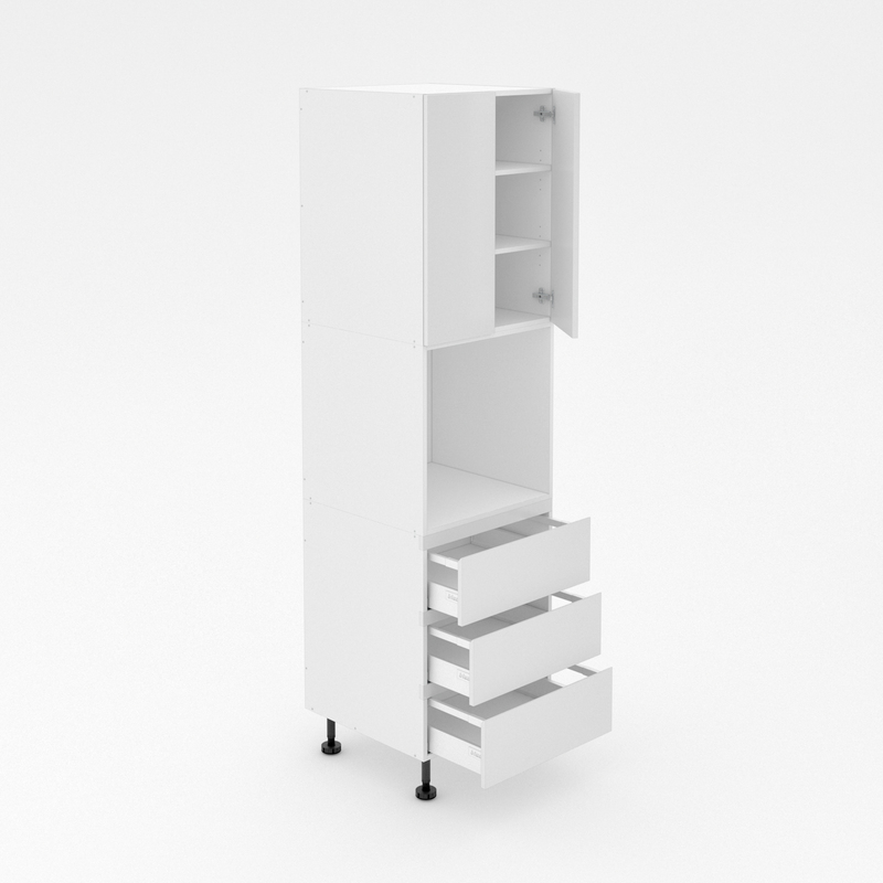 Pantry Tower - 3 Drawers + Oven + 2 Doors - Shadowline