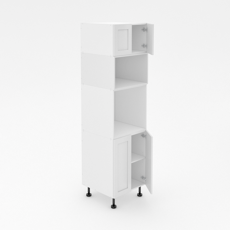 Pantry Tower - 2 Door + Oven + Microwave + 2 Doors - Shaker