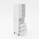 Pantry Tower - 3 Drawers + Microwave + 2 Doors - Poly